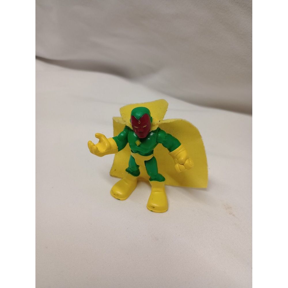 Playskool Marvel Super Hero Adventures VISION figure‎ w/yellow cape Avengers